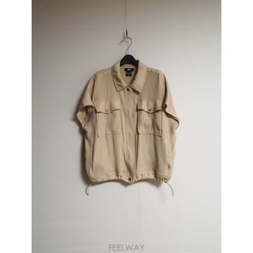dkny 도나카란 한섬 플랩 포켓 드로우스트링 블라우스 66~77 사이즈