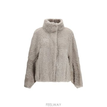 해외 이태리배송 AW26 브루넬로쿠치넬리 여성 하이넥 시어링 재킷 MPMBP3097_C4690