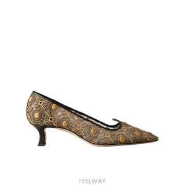Manolo Blahnik 26SS ����κ���� Euridi 50 ���� trimmed ���̽� �� mesh pumps 325316000026SS ����κ���� Euridi 50 ���� trimmed ���̽� �� mes