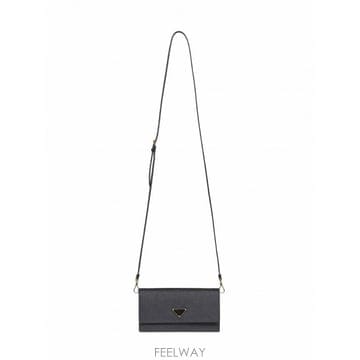 프라다 블랙 레더 클러치 1NF0592DB3F0002 TP577978071