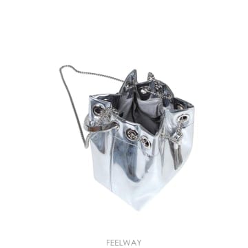 Jimmy Choo ������ ������ bon bon ���� in silver metallic ���� BONBONXVKSILVERSILV������ ������ bon bon ���� in silver metallic ���� BON