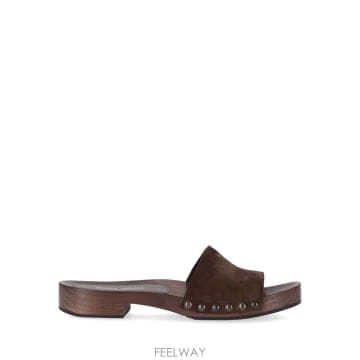 Miu Miu 26SS �̿�̿� �̿�̿� Zoccoli Scamosciato Delave 5Z425EFA030Z5OF00026SS �̿�̿� �̿�̿� Zoccoli Scamosciato Delave 5Z42