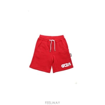GCDS 26SS GCDS Fleece branded bermuda in red 027603040 TP5703488826SS GCDS Fleece branded bermuda in red 027603040 TP57