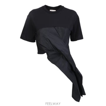 Alexander Mcqueen 23SS �˷���� ���� DRAPED HYBRID T ���� 733976QLAA61000 TP57182204123SS �˷���� ���� DRAPED HYBRID T ���� 733976QLAA6100
