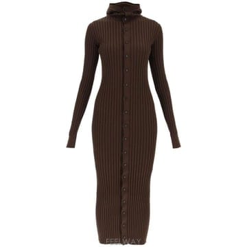 Bottega Veneta 22FW ���װ�����Ÿ ���װ�����Ÿ ribbed stretch ��ũ �巹�� 704312VKJM02113 TP522FW ���װ�����Ÿ ���װ�����Ÿ ribbed stretch ��ũ ��