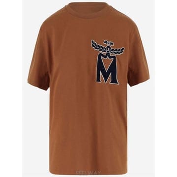 25SS 엠씨엠 여성 T 셔츠 MHTEAMM09COGNAC TP578188804