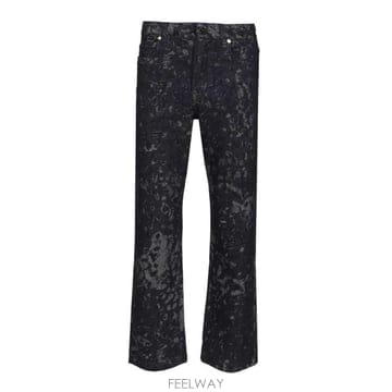 FENDI 26SS Fendi Jeans straight Fendi in ���� con motivo astratto FL26SS Fendi Jeans straight Fendi in ���� con motivo ast