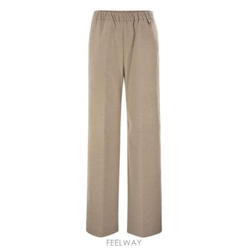 Herno 26FW ������ ���̵� ���� flannel effect trousers with elasticated ���̽�26FW ������ ���̵� ���� flannel effect trousers with e