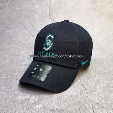 (국내배송) 나이키 모자 시애틀 마리너스 레터링 MLB 콜라보레이션 스우시 로고 남여 볼캡