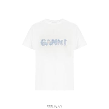 GANNI 26SS ���� ��� ��ư ���� Ƽ���� A105018811038 151 BRIGHT WHITE26SS ���� ��� ��ư ���� Ƽ���� A105018811038 151 BRIG