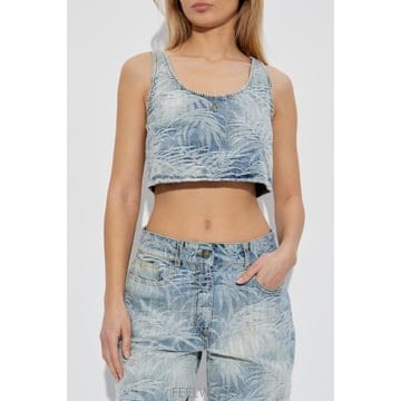 Palm Angels 25SS �ʿ����� ���� Crop ž With Jacquard Palms PWYP004S25DEN001444025SS �ʿ����� ���� Crop ž With Jacquard Palms PWYP004