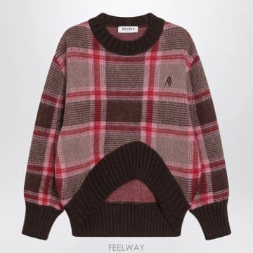 THE ATTICO 26FW ���Ƽ�� ����� blend ������ in coffee ��ũ üũ pattern 261WCK00136K26FW ���Ƽ�� ����� blend ������ in coffee ��ũ üũ 