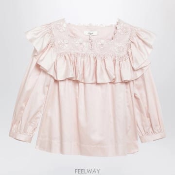 Chloe 26FW chloe ��ũ ��ư ruffle ����콺 CH26AHT680536C0 TP58089756826FW chloe ��ũ ��ư ruffle ����콺 CH26AHT680536C0 T