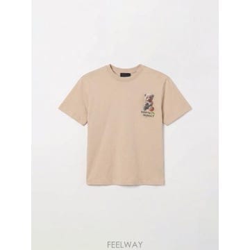 BARROW 26SS BARROW T ���� in cotone con stampa Teddy ��ο� S6BKJUTH003026SS BARROW T ���� in cotone con stampa Teddy ��ο� S