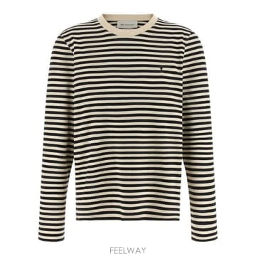 26FW 아미 화이트 아이보리 striped Ami de Coeur 스웨터 in 코튼 UTS414JE0241