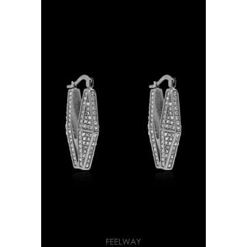 Jimmy Choo 26SS ������ Earrings with ũ����Ż DIAMONDCHNEARRINGMHDSILVERCRYSTA26SS ������ Earrings with ũ����Ż DIAMONDCHNEARRINGMH