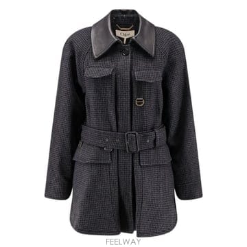 Chloe 25FW chloe �� BELTED ���� WITH ���� COLLAR CH25WVE17174010 TP579225FW chloe �� BELTED ���� WITH ���� COLLAR CH25WVE1717