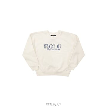 Ralph Lauren 26SS ���� ���� �η� ��ư crew �� ����Ʈ ���� with floral ���� �ΰ� 312A117750026SS ���� ���� �η� ��ư crew �� ����Ʈ ���� with flor