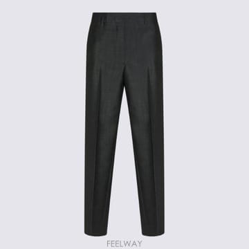 Miu Miu 26SS �̿�̿� Charcoal ����� blend pant MP1990SOOO12I1F0308 TP578326SS �̿�̿� Charcoal ����� blend pant MP1990SOOO12I