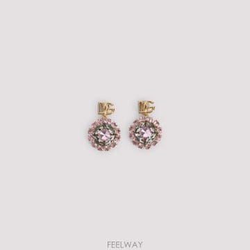 Dolce&Gabbana 26SS ��ü�ذ��ٳ� Clip on earrings with shimmering ũ����Ż WES2R1W11126SS ��ü�ذ��ٳ� Clip on earrings with shimmering ũ