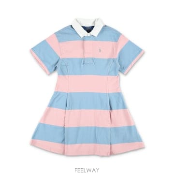 26FW 폴로 랄프 로렌 폴로 랄프 로렌 걸즈 striped 코튼 Rugby 드레스 26AB19950001