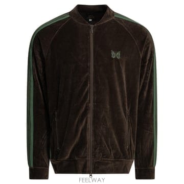 26SS Needles 트랙 zippered 스웨트 셔츠 SX413CBROWN TP577467609