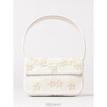 STAUD 26SS STAUD Borsa Tommy Staud in raso con perline ricamate e26SS STAUD Borsa Tommy Staud in raso con perline ricam