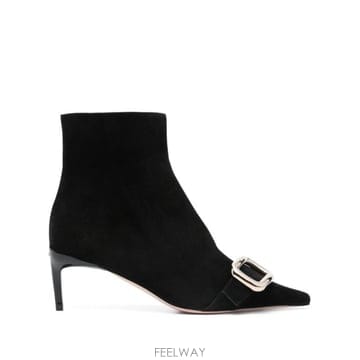 Roger Vivier 24FW ���� ��� Stivaletto Viv Canard ���� ��� in camoscio con fib24FW ���� ��� Stivaletto Viv Canard ���� ��� in 