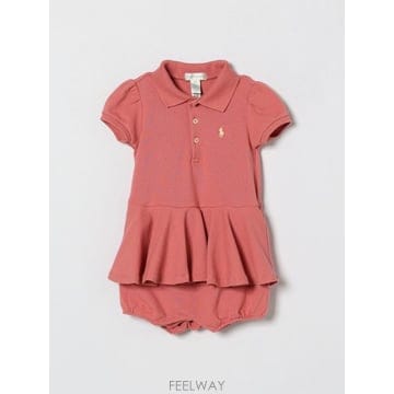 Ralph Lauren 26SS ���� ���� �η� Tuta a ���� in cotone piquet con coulotte ���� ����26SS ���� ���� �η� Tuta a ���� in cotone piquet con c