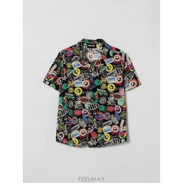 BARROW 26SS BARROW Camicia in cotone stikers ��ο� S6BKJUSI054140 TP526SS BARROW Camicia in cotone stikers ��ο� S6BKJUSI0
