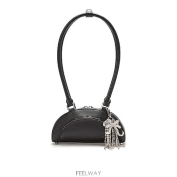 25FW Self portrait 레더 숄더 백 with charms PF25313AB TP577755116