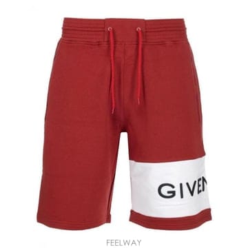 Givenchy 23FW Givenchy Bermuda in cotone rosso scuro BM509F30AF601 TP23FW Givenchy Bermuda in cotone rosso scuro BM509F30AF