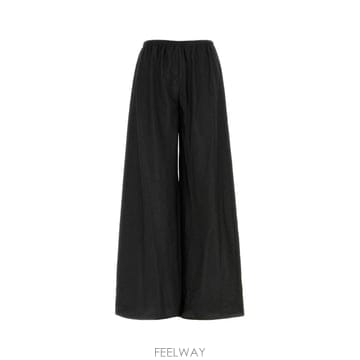 THE Row 26FW �� �ο� ���� ��ũ Gala ���̵� ���� pant 8653W4640BLK TP58056720226FW �� �ο� ���� ��ũ Gala ���̵� ���� pant 8653W4640