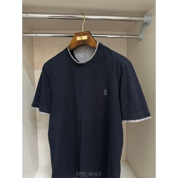 Brunello Cucinelli ���ڷ� ��ġ�ڸ� �ΰ� ���� Ƽ���� L���ڷ� ��ġ�ڸ� �ΰ� ���� Ƽ���� L