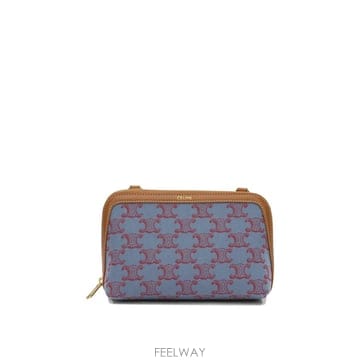 CELINE 26SS Celine Triomphe �̴� Ŭ��ġ with chain 10E383N10GHU9 TP5777526SS Celine Triomphe �̴� Ŭ��ġ with chain 10E383N10G
