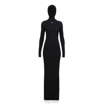 Off White 23FW Off ȭ��Ʈ �� ���� ���� �巹�� with �� sleeves  Floral appliquAs on23FW Off ȭ��Ʈ �� ���� ���� �巹�� with �� sleeves  F