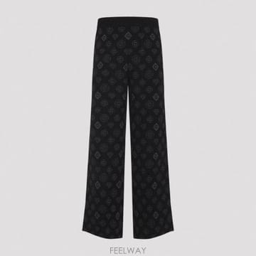 CASABLANCA 25FW CASABLANCA ��Ƽ JACQUARD TROUSERS MAW25KW112501BLACK TP5725FW CASABLANCA ��Ƽ JACQUARD TROUSERS MAW25KW112501BL