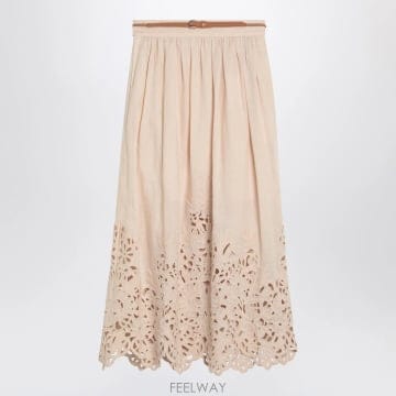 Zimmermann 25SS ���Ӹ� Wylie cream colored midi ��ĿƮ 1745SRS251LICR TP5805625SS ���Ӹ� Wylie cream colored midi ��ĿƮ 1745SRS251