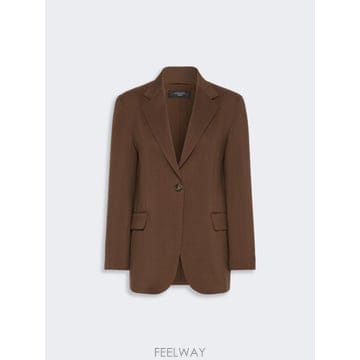 Max Mara 26FW �������� �������� monopetto in tela di lana   CACAO WE50460361026FW �������� �������� monopetto in tela di lana   CAC