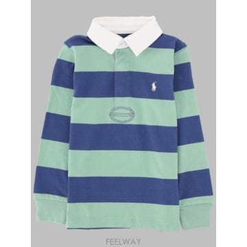 Ralph Lauren 26FW ���� ���� �η� shirts rugby 322932280K500FADEDMINTOLDROYAL TP26FW ���� ���� �η� shirts rugby 322932280K500FADEDMIN