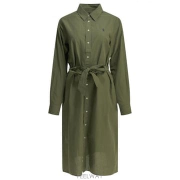 Ralph Lauren 26SS ���� ���� �η� Chemisier midi �巹�� with �ΰ� 211A96346001SUPPLYO26SS ���� ���� �η� Chemisier midi �巹�� with �ΰ� 21