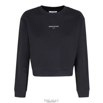 26 FW 메종 키츠네 로고 엠브로이더드 스웨터 블랙 P199 QW00300KM0341