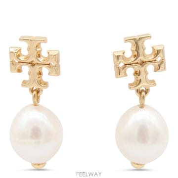 Tory Burch [S27]�丮��ġ 65156709 ���� �Ͱ��� �̾ �Ǽ����� �־� ��ȭ �ΰ� GOLD AND PEARL[S27]�丮��ġ 65156709 ���� �Ͱ��� �̾ �Ǽ����� ��