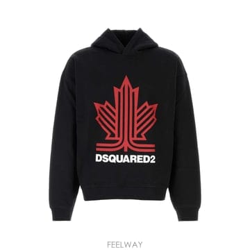 [X45]DSQUARED S71GU0781D25029 900 남성 맨투맨 스웨트셔츠 후드 Black cott