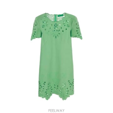 Ermanno Scervino [X45]�������뼳��� D442Q325ILM 56322 ���� ���ǽ� �� �̵� �̴� �巹�� Green visc[X45]�������뼳��� D442Q325ILM 56322 ���� ���ǽ� �� 