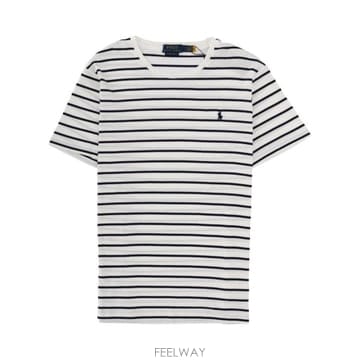 Ralph Lauren 26SS ���� �����η� ���� Ƽ���� 710B16648 002WHITE REFINEDNAVY26SS ���� �����η� ���� Ƽ���� 710B16648 002WHITE REFI