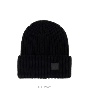 Saint Laurent [X45]���ζ� A0045W3Y206 1000 ���� ��Ÿ�� ��Ÿ�� Black wool beanie hat[X45]���ζ� A0045W3Y206 1000 ���� ��Ÿ�� ��Ÿ�� Black 