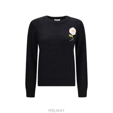 GANNI [K68]���� A1150088 252 ���� ��Ʈ ������ ����� Wool Sweater with crochet[K68]���� A1150088 252 ���� ��Ʈ ������ ����� Wool Sw