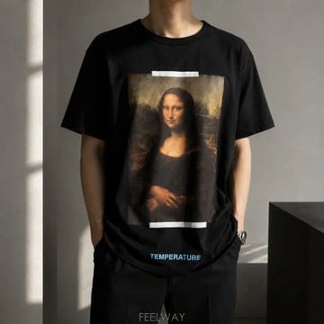[정품/당일출고] 오프화이트 모나리자 애로우 반팔 티셔츠 S / 95