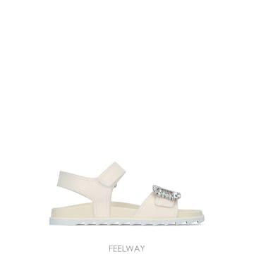 26SS 로저 비비에 Sandalo Slidy Viv 로저 비비에 in pelle con fibbia gio